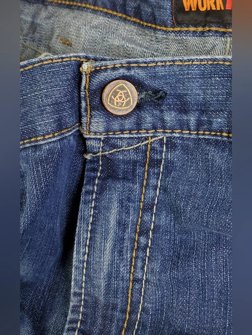 Ariat FR Mens M4 Low Rise Boot Cut Flame Resistant Denim Jeans- Size 38 x 30 EUC
